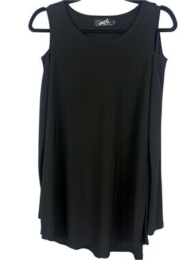 Sympli Black Cold Shoulder Long Sleeve Tunic Top Side Slit Size 6 Canada